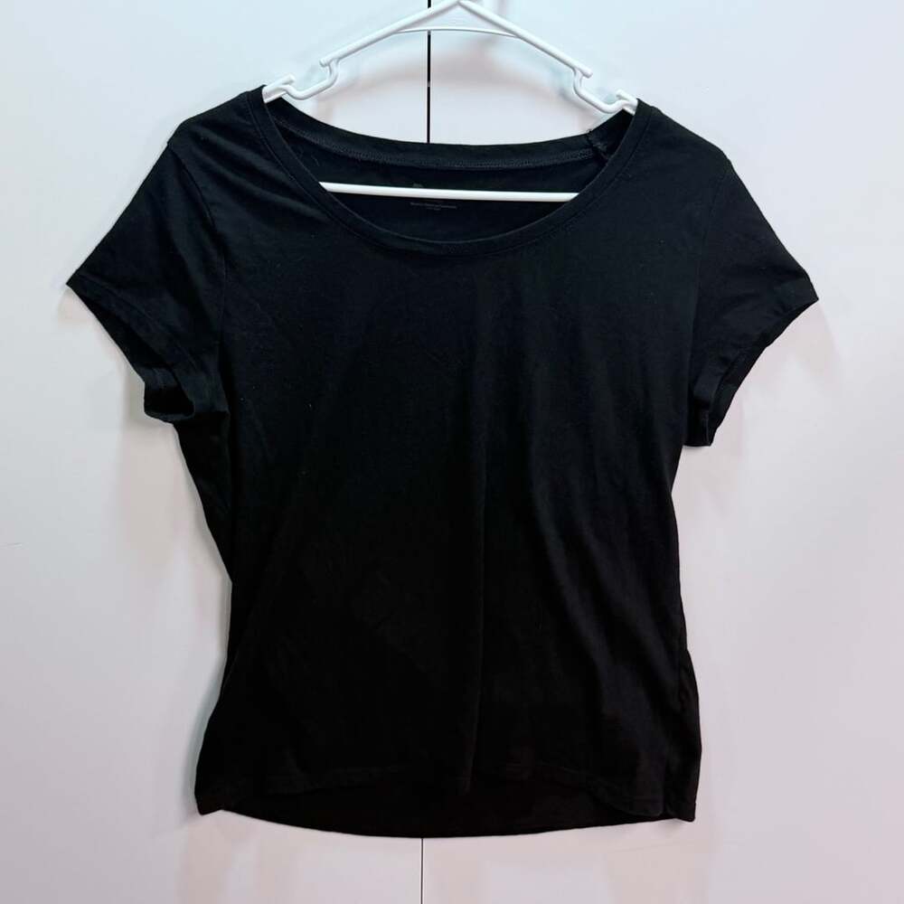 No Boundaries Scoop Neck T-Shirt Size XL 16-18 Black
